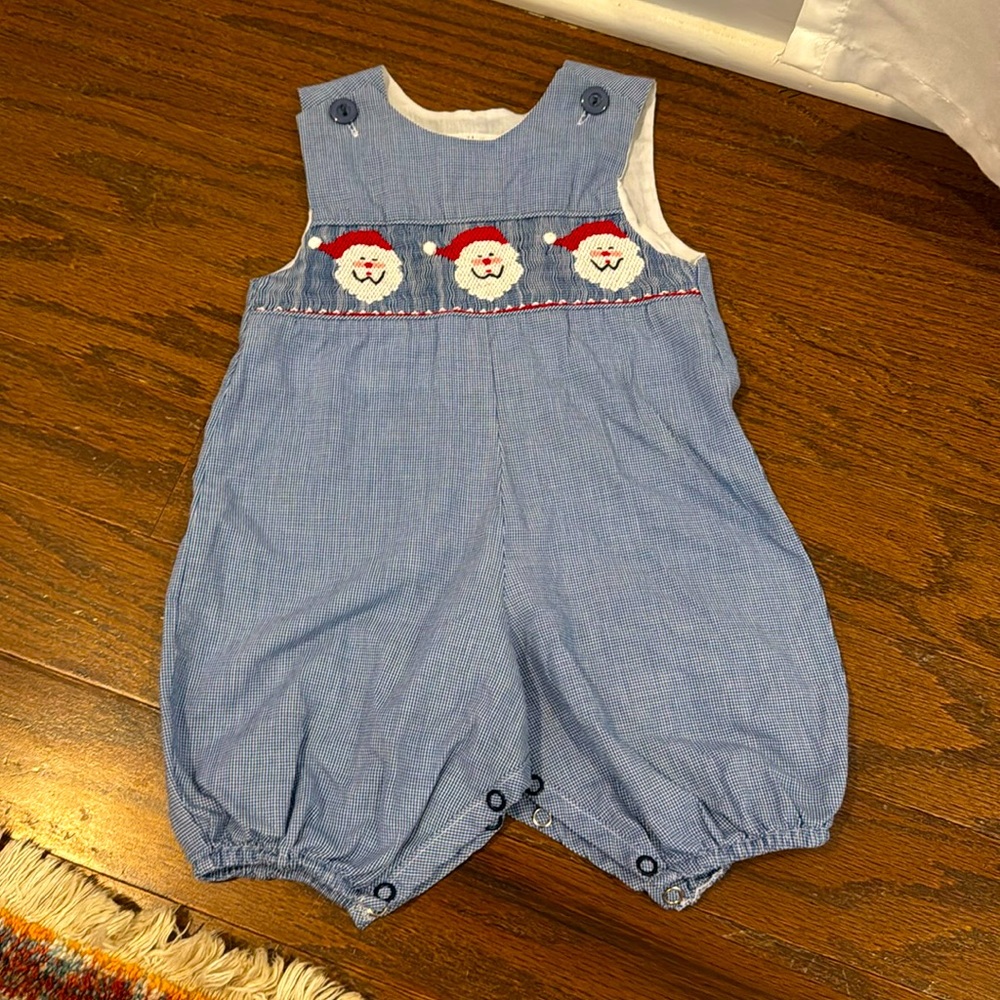 Smocked Christmas one piece